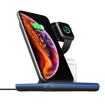 Mobile Phone Watch Earphone Wireless Charger 3 In 1 Wireless Charger Stand