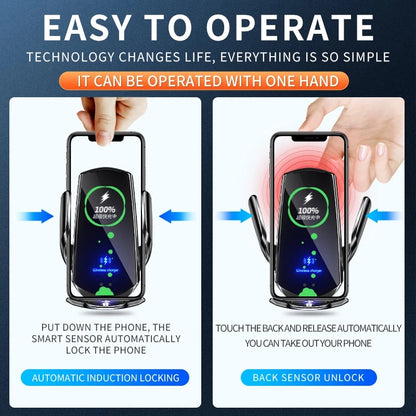 Car Phone Holder With 15W Wireless Charger