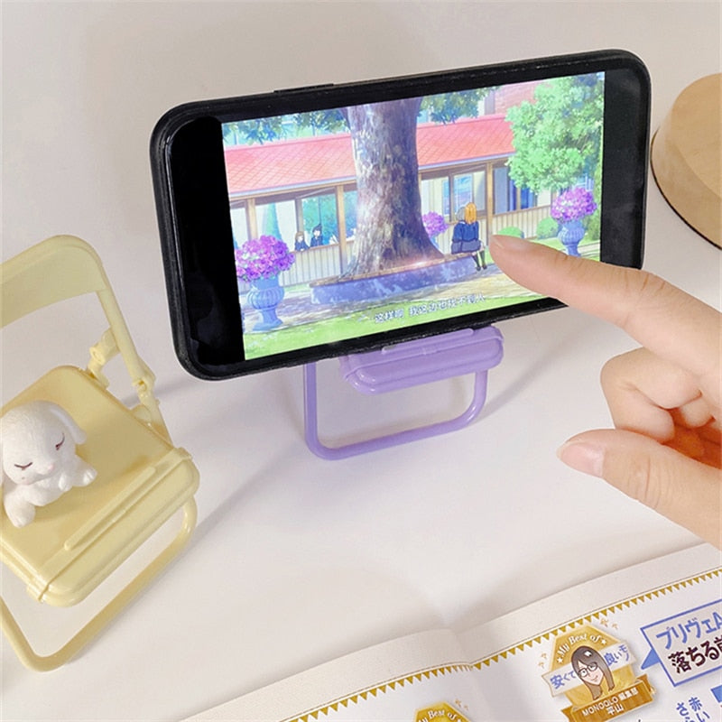 Cute Color Chair Adjustable Phone Holder Stand