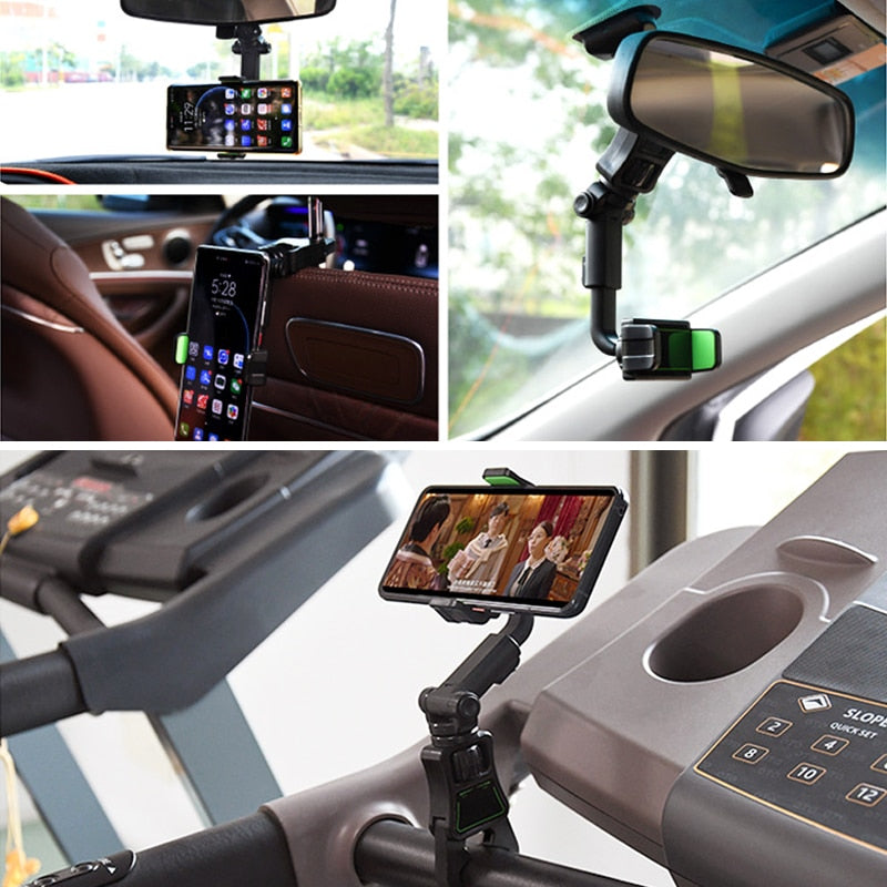 Universal Clip Car Phone Holder Mirror Bracket