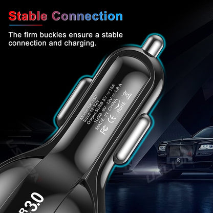 15A 5 Ports USB Car Charge Quick Mini LED