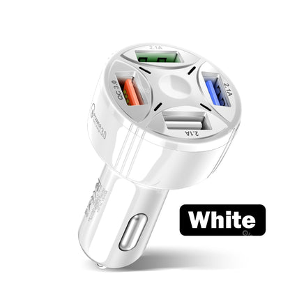 4 Ports USB Car Charger Quick Charge Fast Charging