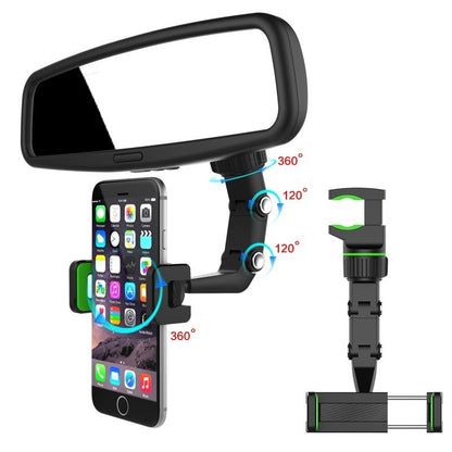 Car Phone Holder Rearview 360 Rotatable Hidden