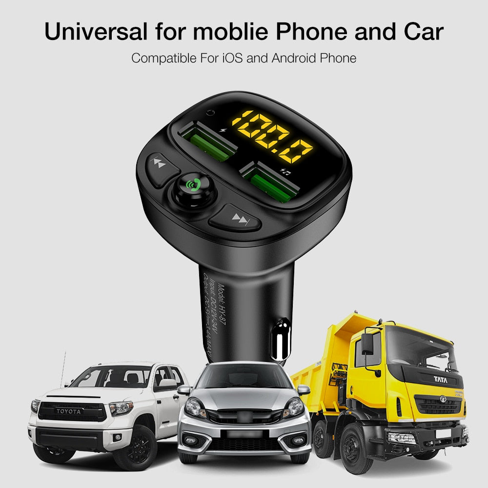 USB Car Charger For Phone Bluetooth Wireless