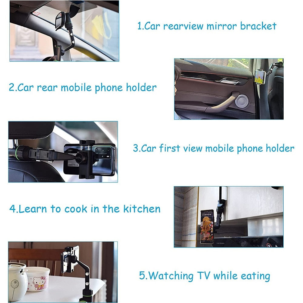 Universal Rearview Mirror Phone Holder