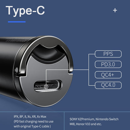 Baseus Car Charger Type-C Quick Charge 4.0 3.0