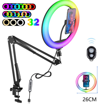 RGB Color Soft Ring Light Remote Circle Lamp