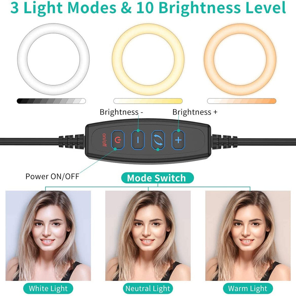 Phone Live Ring Light 10 Inch 26cm LED Video