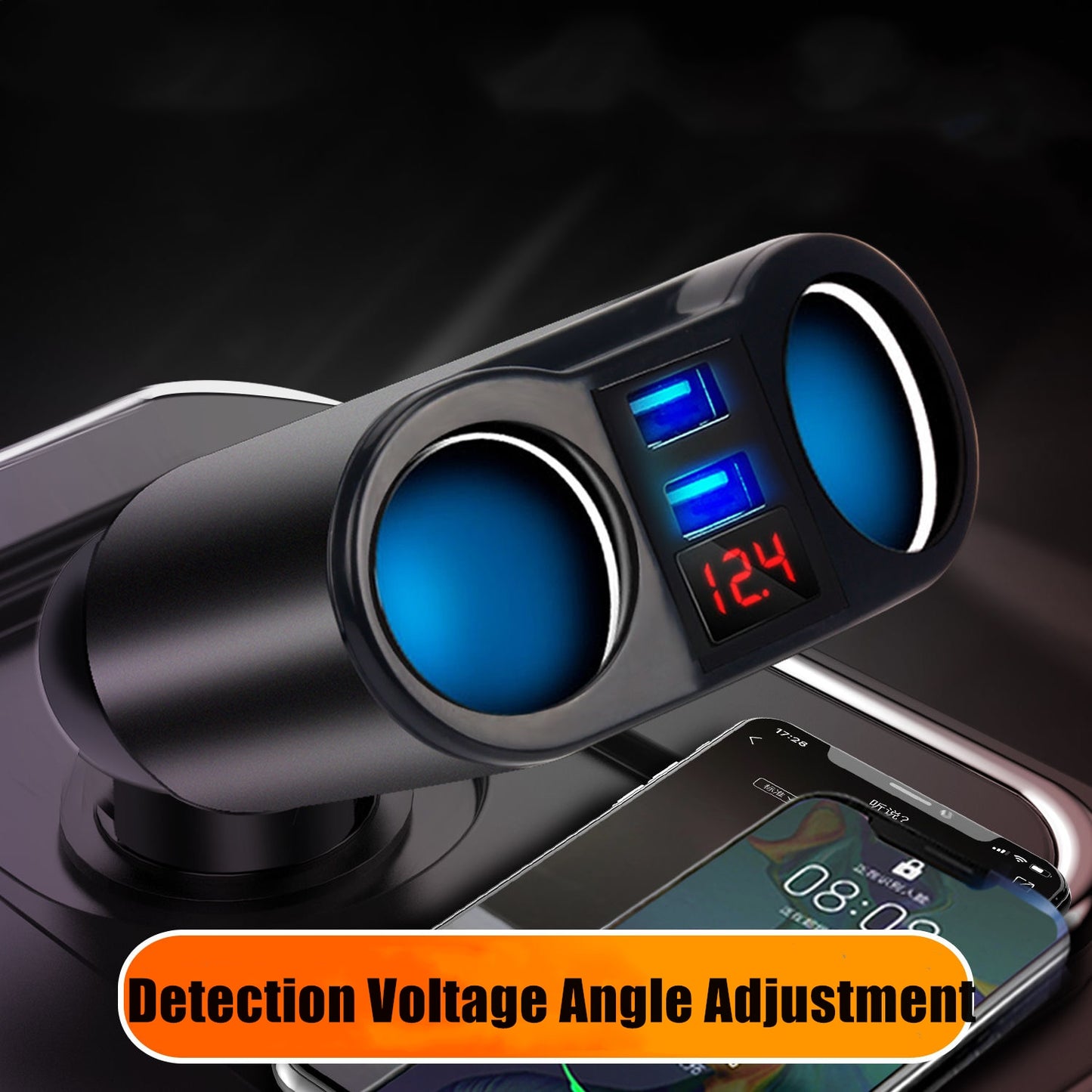 3.1A Dual USB Car Charger 2 Port LCD Display