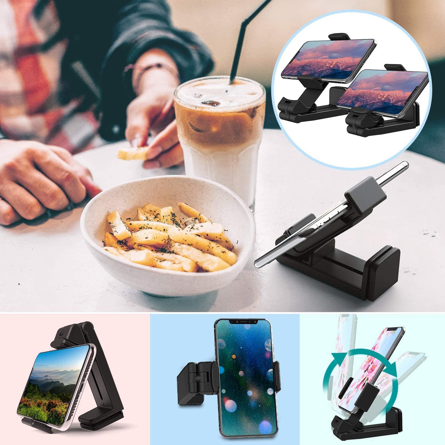 Airplane in Flight Phone Mount Handsfree Phone Holder