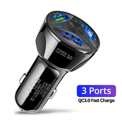 QC 3.0 3 USB Car Charger Quick Charge Charger