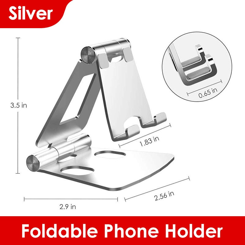 Metal Phone Holder Foldable Mobile Phone Stand Desk