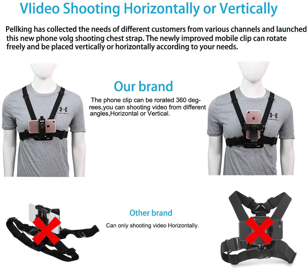 Mobile Phone Chest Strap Mount,Harness Strap Holder