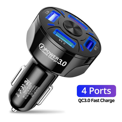 QC 3.0 3 USB Car Charger Quick Charge Charger