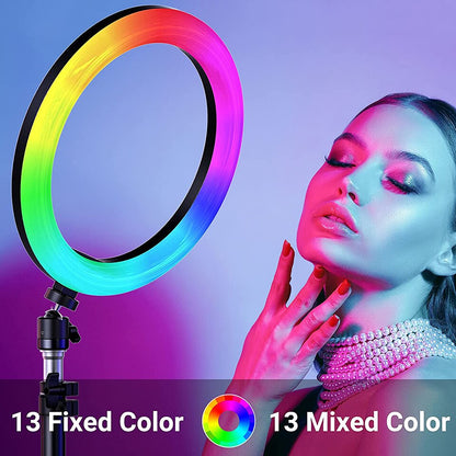 RGB Color Soft Ring Light Remote Circle Lamp