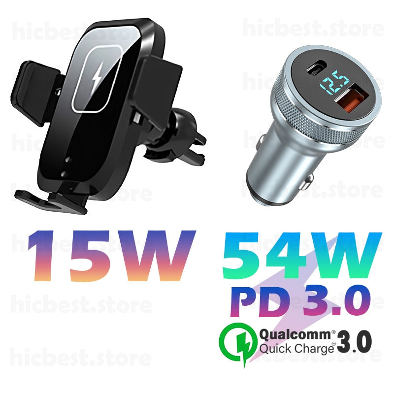 15W Wireless Car Charger Phone Holder