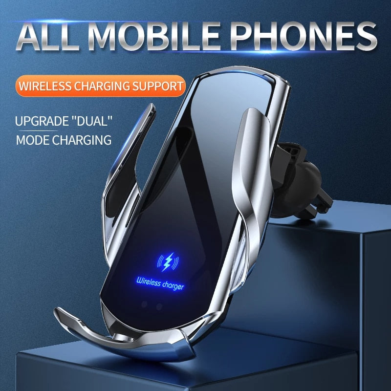 Car Phone Holder With 15W Wireless Charger