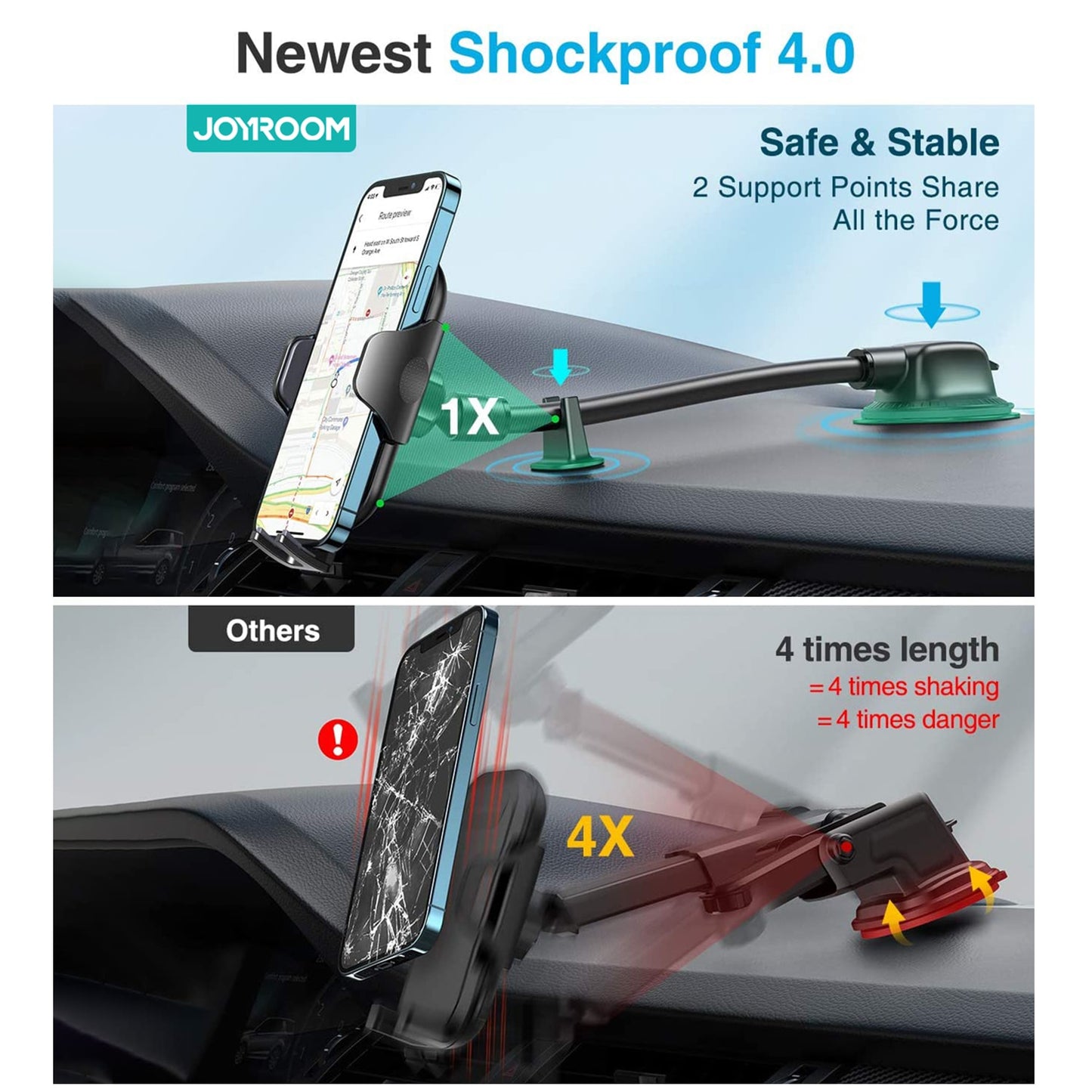 Portable Car Phone Holder Long Arm