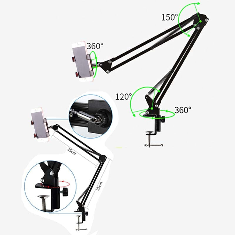 360 Rotating Flexible Long Arms Mobile Phone Holder