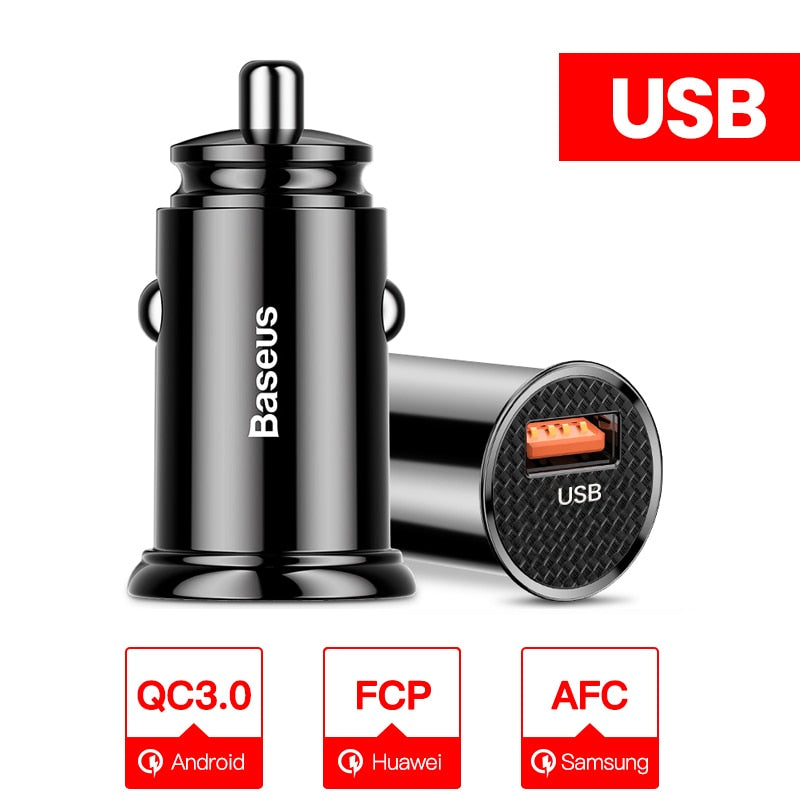 USB Car Charger Quick Charge Type C