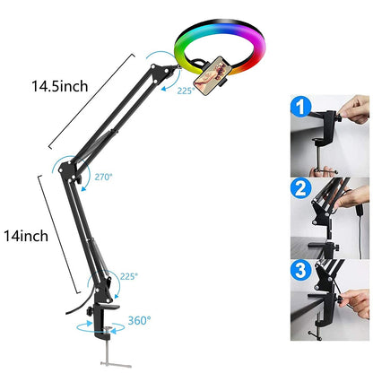 RGB Color Soft Ring Light Remote Circle Lamp