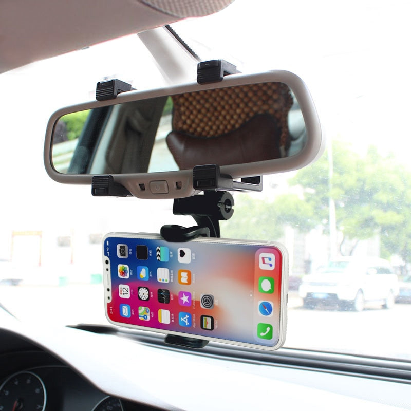 Car Rearview Mirror Mount Phone Holder