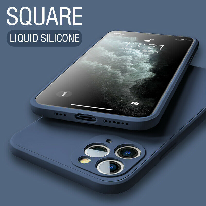 Luxury Original Square Liquid Silicone Phone Case