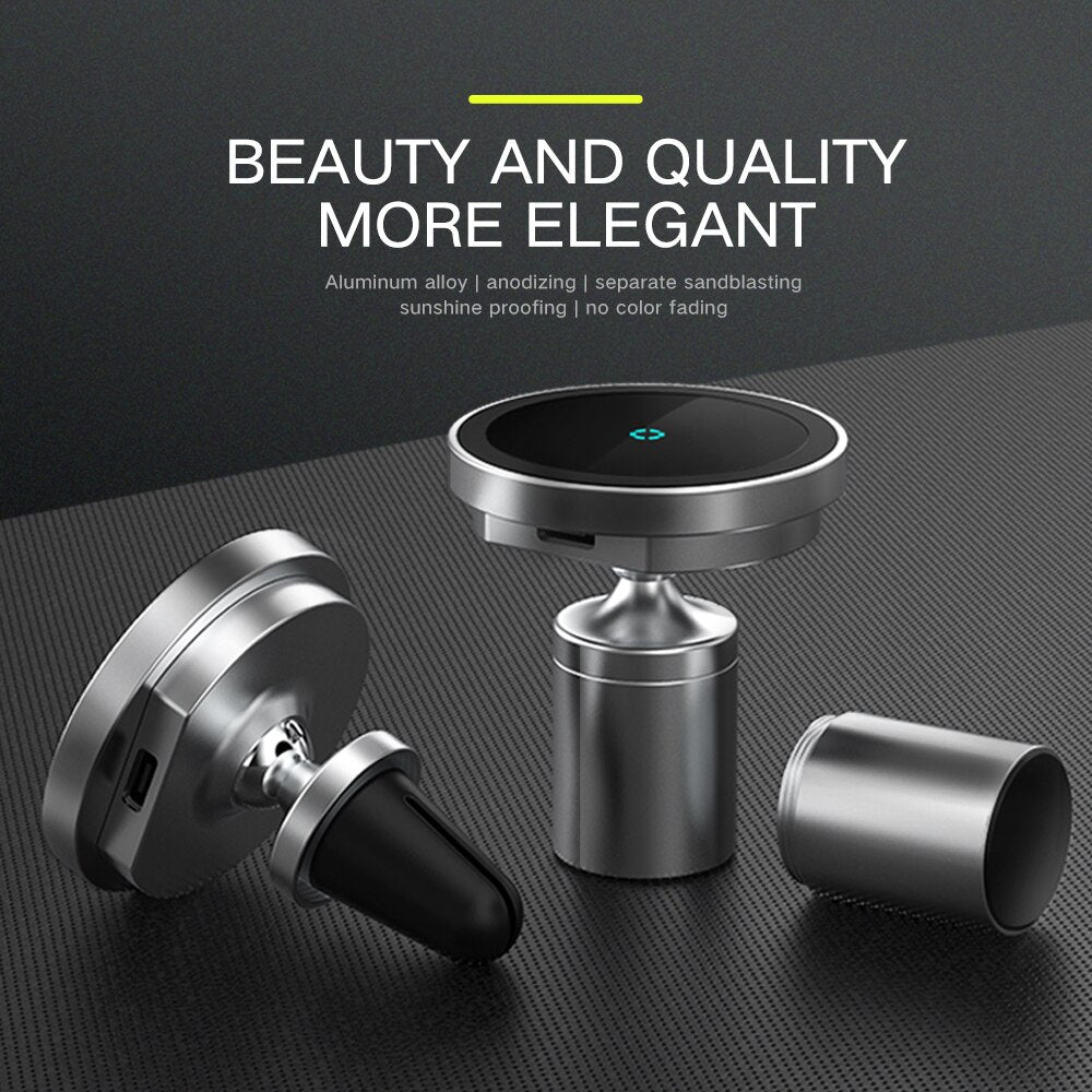 15W Magnetic Car Phone Holder Wireless Charger