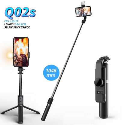 Wireless bluetooth selfie stick foldable mini tripod