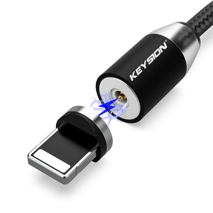 KEYSION LED Magnetic USB Cable Fast Charging Type C Cable Magnet Charger Data Charge Micro USB Cable Mobile Phone Cable USB Cord