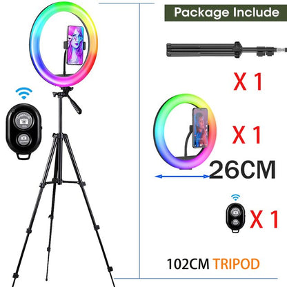 RGB Color Soft Ring Light Remote Circle Lamp