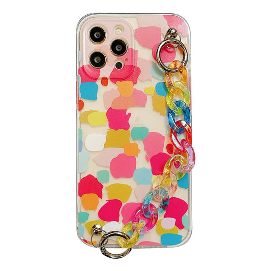 Transparent Graffiti Wrist bracelet soft Phone Cases