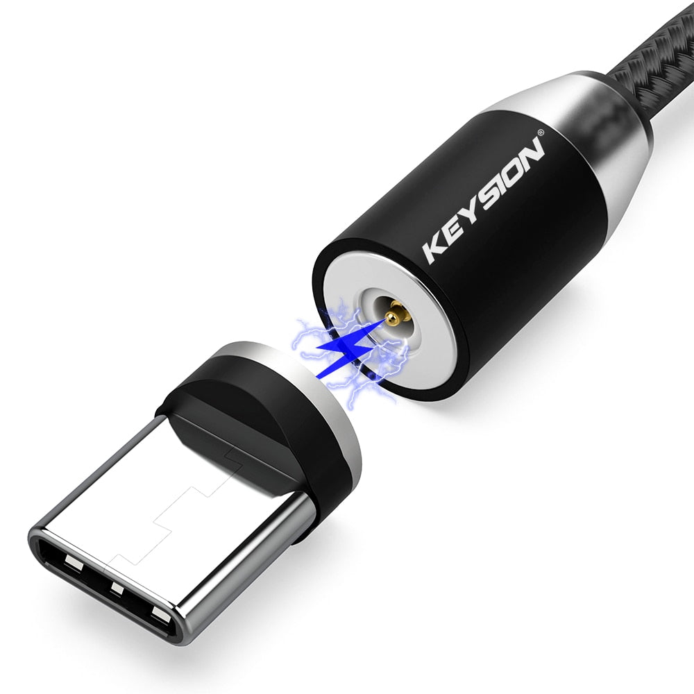 KEYSION LED Magnetic USB Cable Fast Charging Type C Cable Magnet Charger Data Charge Micro USB Cable Mobile Phone Cable USB Cord