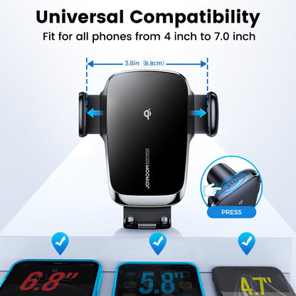 Car Phone Holder 15W Qi Wireless Charger Automatic