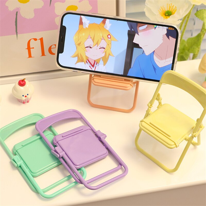 Cute Color Chair Adjustable Phone Holder Stand