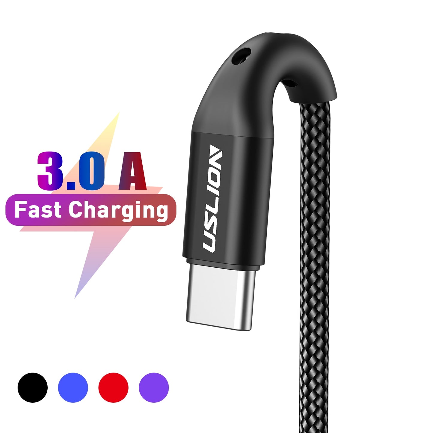 3A USB Type C Cable Fast Charging Wire