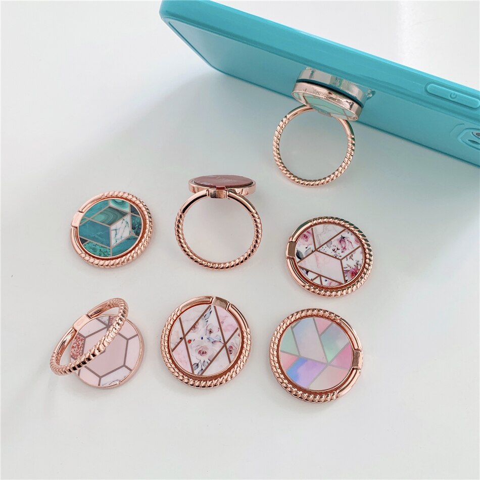 Marble Cell Mobile Phone Smartphone Finger Ring