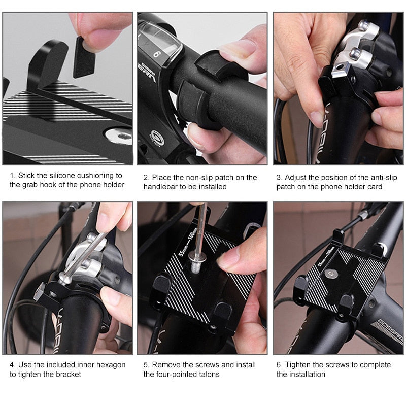 Aluminum Alloy Bike Phone Holder Universal