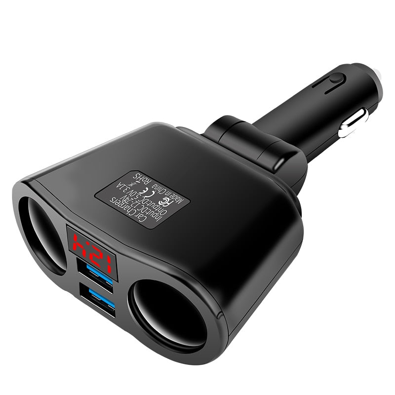 3.1A Dual USB Car Charger 2 Port LCD Display