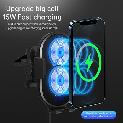 Dual Coils Wireless Car Charger Holder Cell Phone