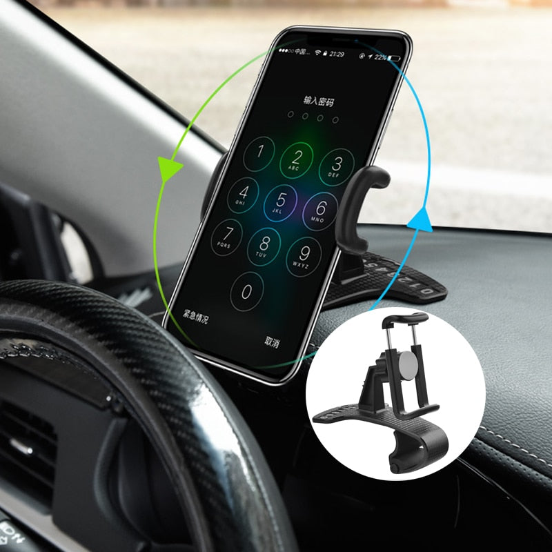 Car Clip Phone Holder Rotatable GPS Dashboard