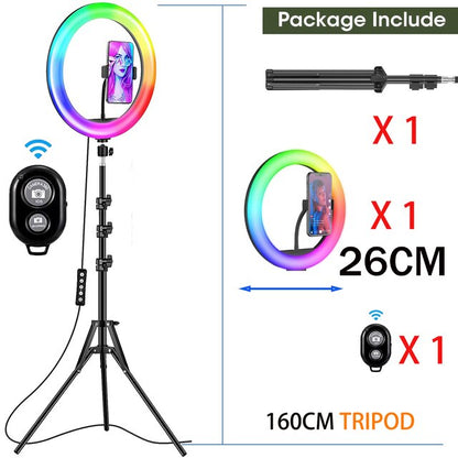 RGB Color Soft Ring Light Remote Circle Lamp