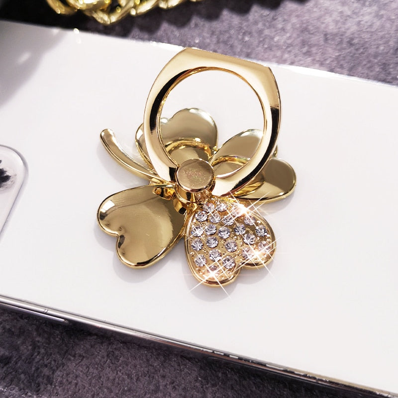 Four Leaf Clover Phone Finger Ring Holder