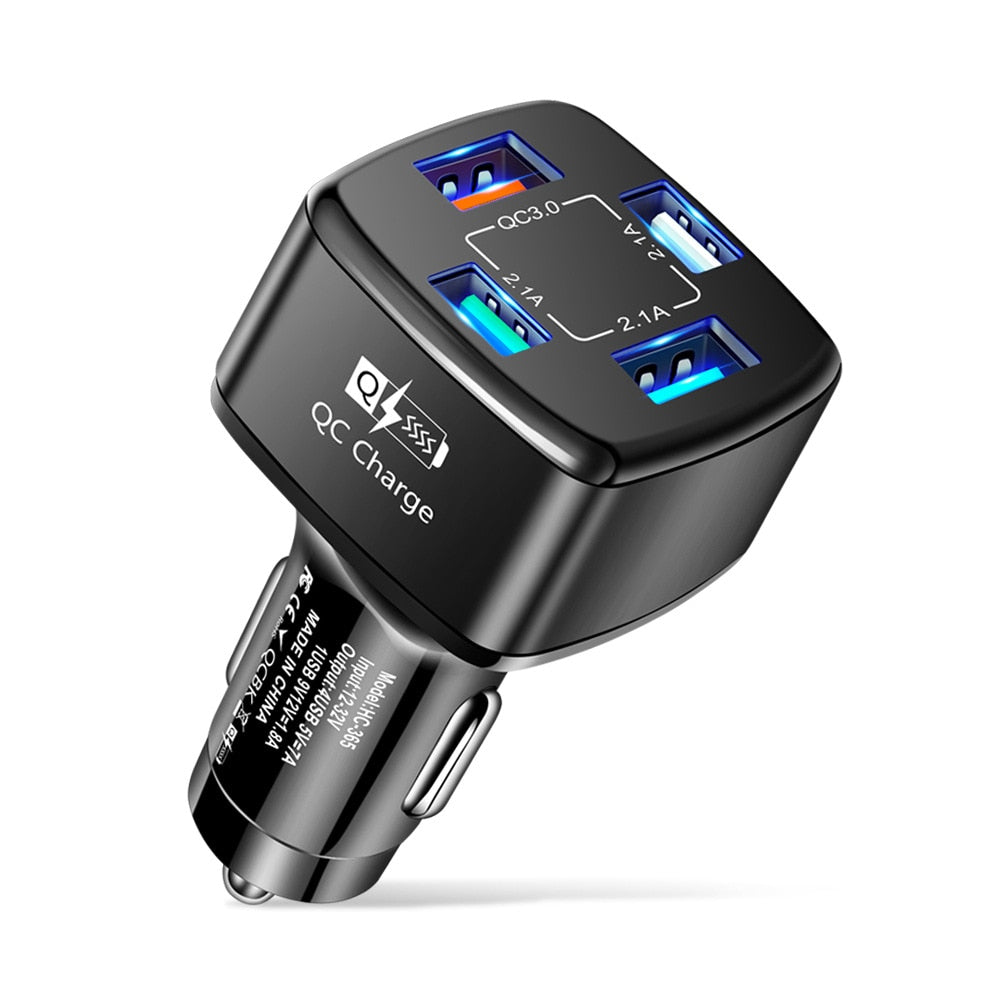 38W Car Charger Fast Charging Type C Multiple Ports