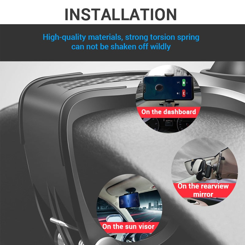 360-Degree Rotation Car Phone Holder Clip Car