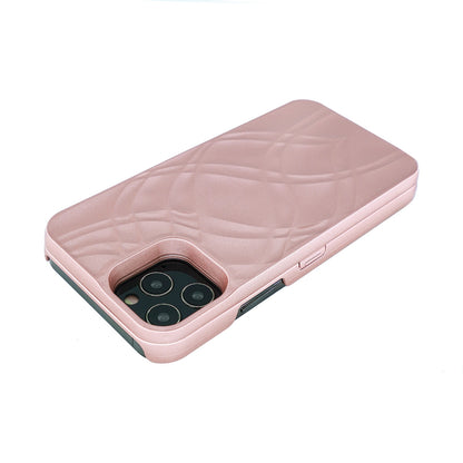 Card Slot Wallet Mirror Women Cover Flip