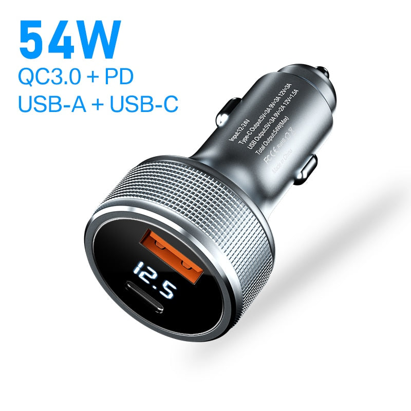 54W USB Car Charger Quick Charge 3.0 Fast Charging