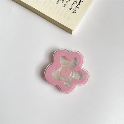 Fashion Transparent Solid Color Phone Socket Holder