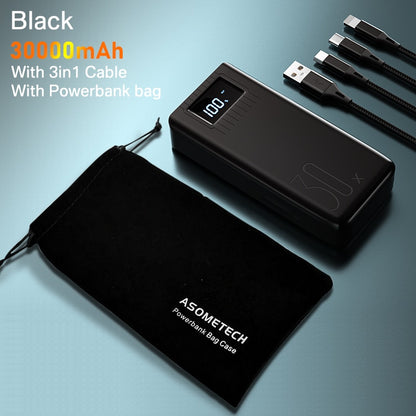 LED Power Bank 30000mAh Portable Charging