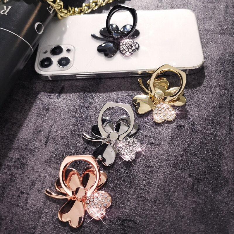 Four Leaf Clover Phone Finger Ring Holder